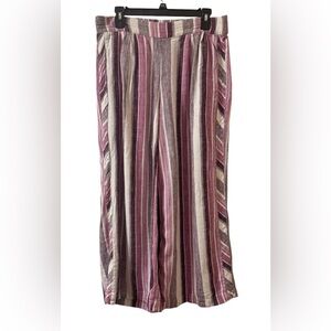 Tribal Purple Stripe Linen Pant